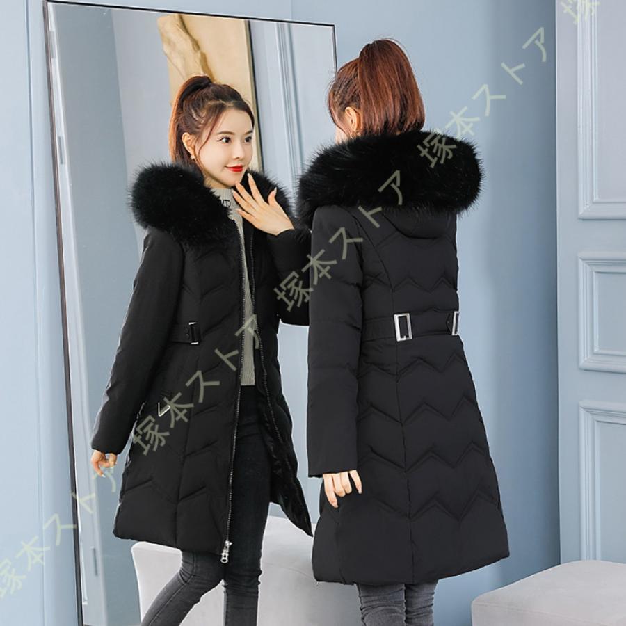 ダウンコート コート ジャケット ロングコート レディース ファー 大きいサイズ 毛皮 フード Aライン ..
