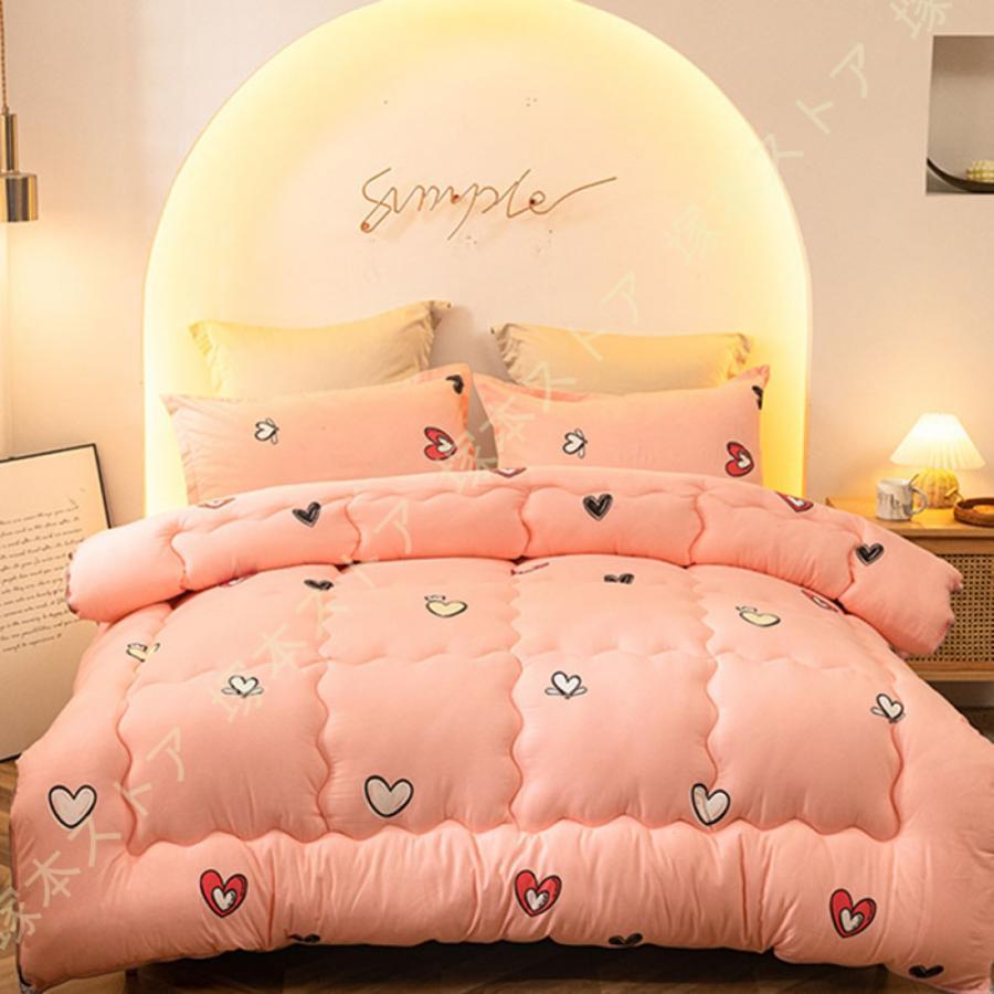 冬のかけ布団 冬掛け布団 キルティング 掛け布団 シングル ホテル仕樣 かわいい 恐竜柄 肌掛け布団 接..