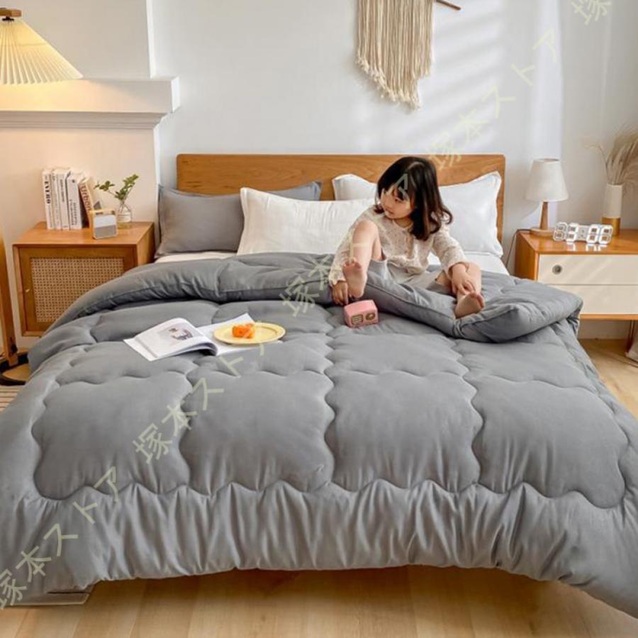 洗える掛け布団 キングサイズ 通年使える 便利な合い掛け布団 洗える ウォッシャブル合掛け布団 掛けふ..