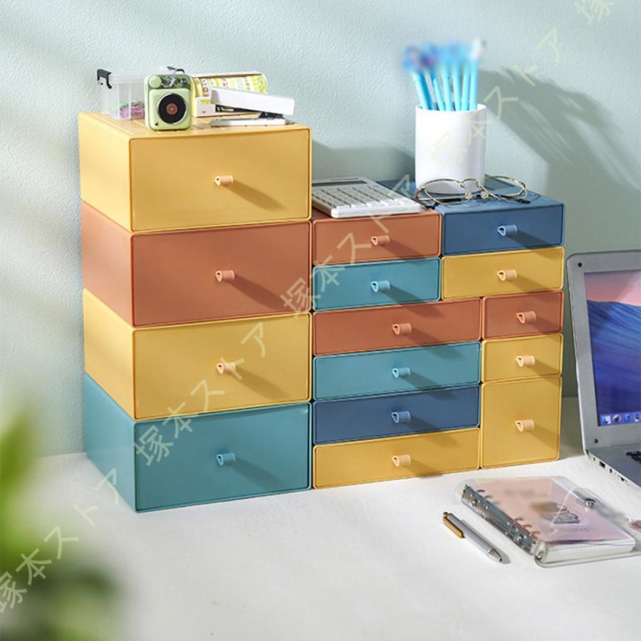 デスクオーガナイザー 分類収納 収納ケース 引き出し 事務用品 小物収納ケース 文房具 小物入れ 卓上収納 整理 小物収納ボックス 引き出し 収納ボックス(3)