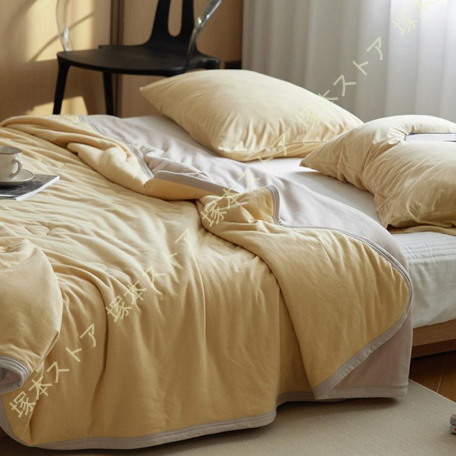 肌掛け布団 キルトケット エアコン対策 夏用掛け布団 抗菌・防ダニ 夏用 水洗い加工 柔らかい肌ざわ シ..