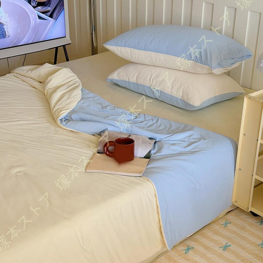 肌掛け布団 水洗い加工 水洗い加工 冷感 夏用キルケット 掛けふとん 洗える 夏用 タオルケット クール..