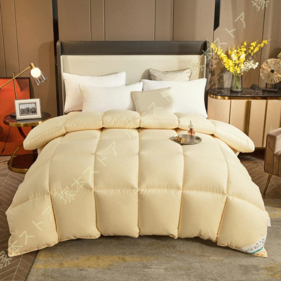 羽毛ふとん 肌にやさしい とろふわ 洗濯機で丸洗い可能 羽毛ふとん 掛けふとん 冬掛布団 防寒対策 無地..