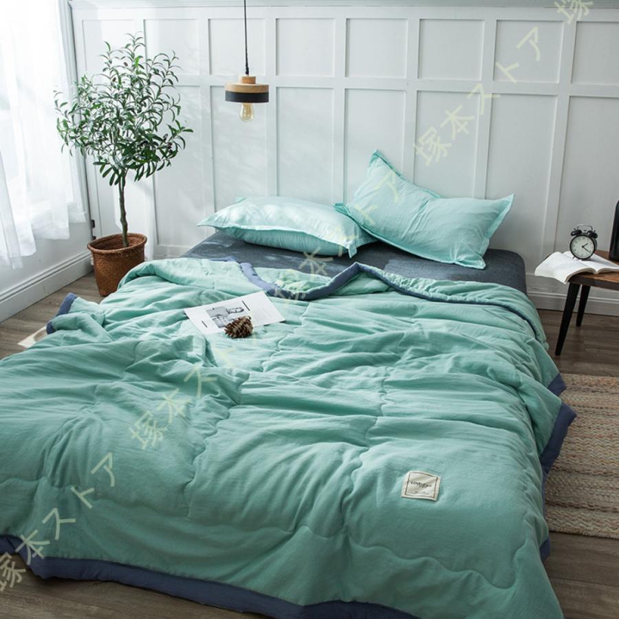 夏ふとん 洗える 肌掛け布団 シングル 180*200cm 接触冷感 冷感 抗菌 防臭 リバーシブル 冷感肌ふとん ..