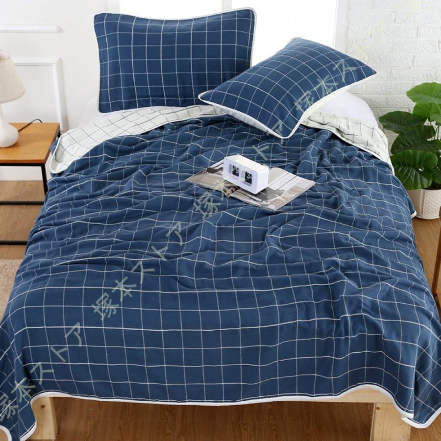 ブランケット 大判 ガーゼ地 ソフトタッチ 天然素材 かわいい柄 防臭 吸湿 接触冷感 春夏用 掛け毛布 ..