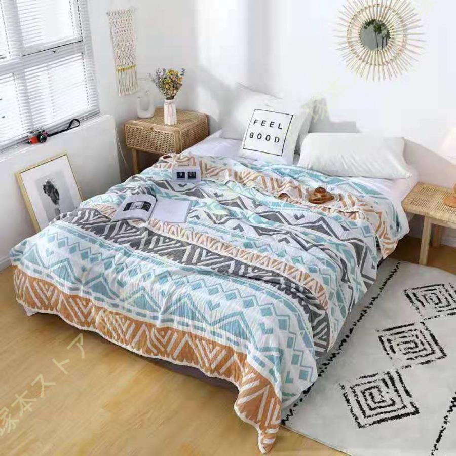 優の綿品 ベビーガーゼケット ブランケット3重ガーゼ 赤ちゃん 綿毛布 保育園 お昼寝マット柔らかく 出..