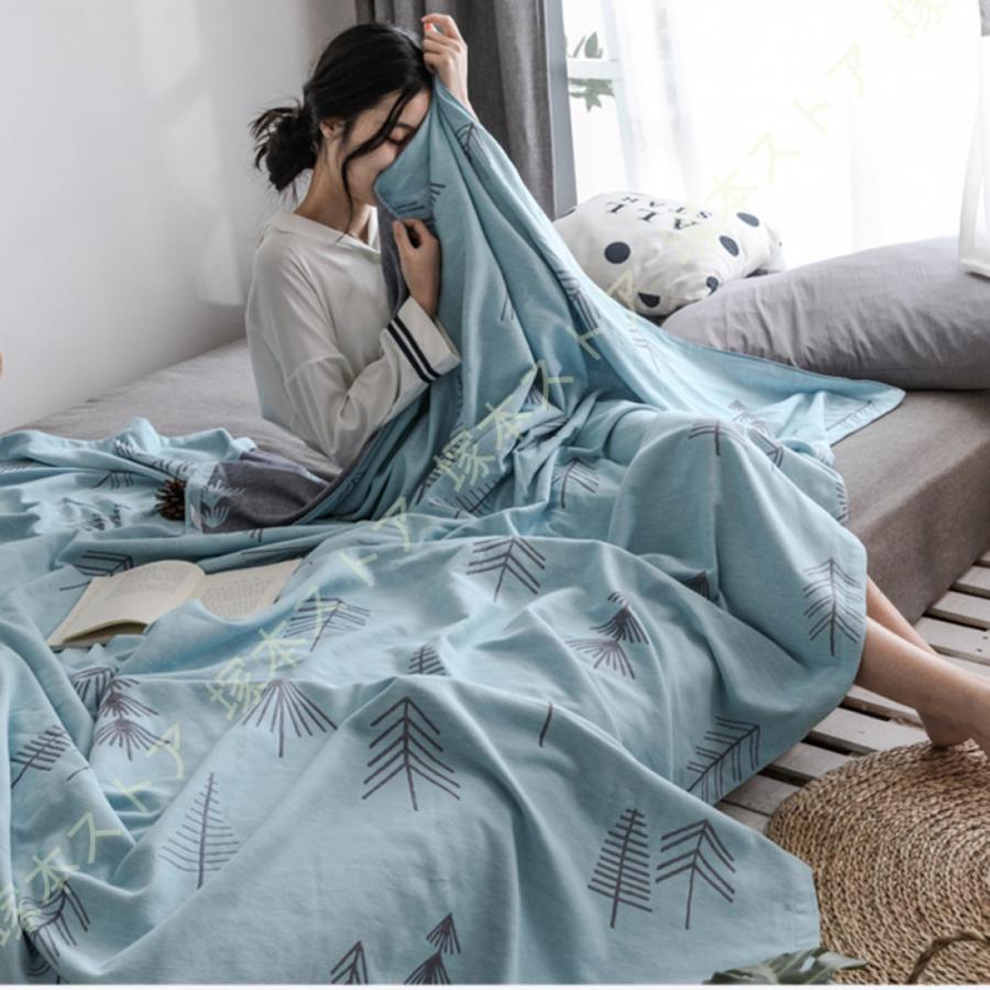 通気性 ガーゼケット シングル ダブルサイズ 天然綿 肌触りが抜群 吸湿 ブランケット 洗えるキルトケッ..