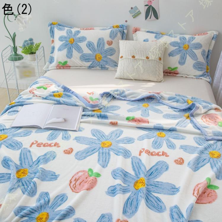 花柄 毛布 ブランケット あったか シングル 軽量 ひざかけ 冷房対策 掛け毛布 冬に暖か ポリエステル 保温 ふんわり 柔らか大判 マット ソファカバー 抗臭 3