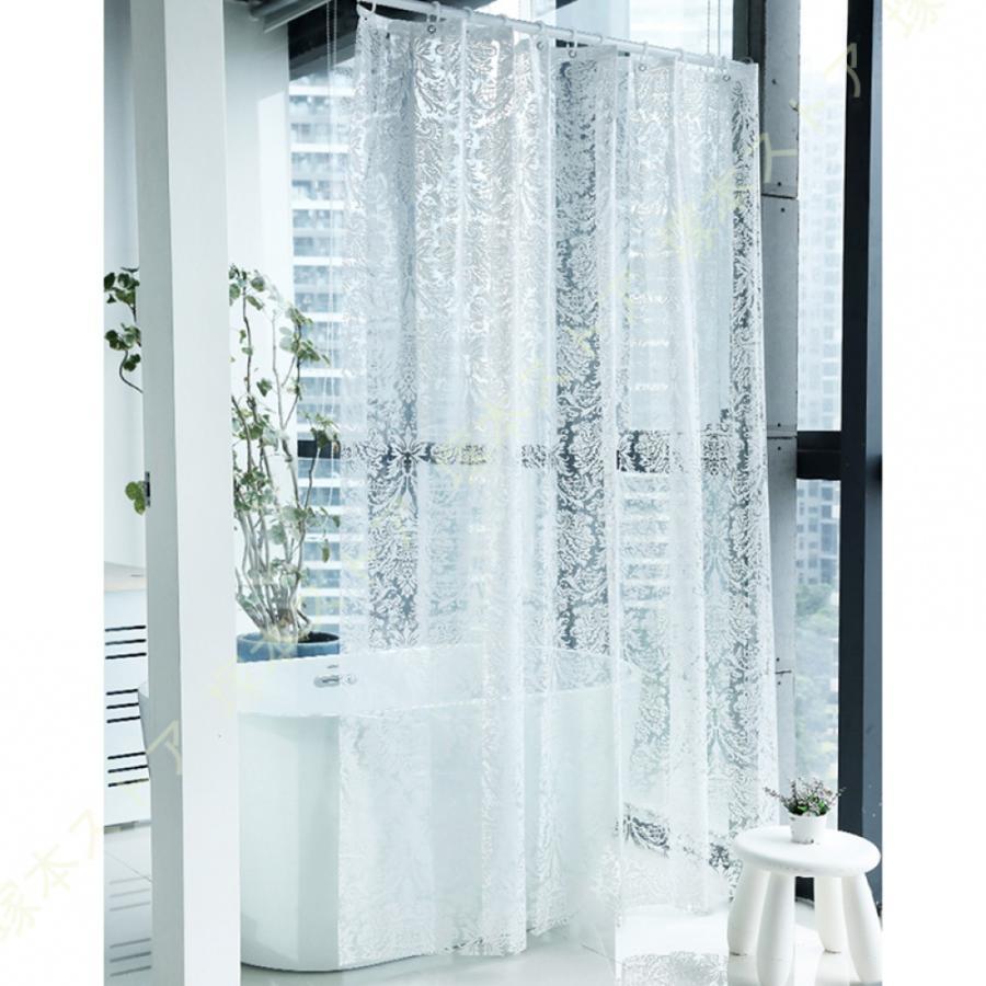 シャワーカーテン 透明 防カビ 目隠し 高級 透けない 北欧 100*200 150*190 150*180 抗菌 冷暖房 おしゃれ 無地 浴室窓 浴室カーテン 家庭用 シャワールーム