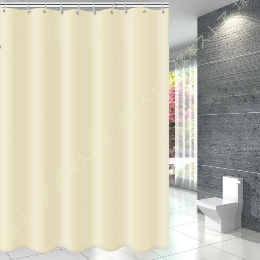 シャワーカーテン 200cm丈 防カビ 浴室カーテン 180*180 200*200 ポリエステル繊維です 保温 耐用性 無地 洗面所 バスルーム バスカーテン シャワールーム 白