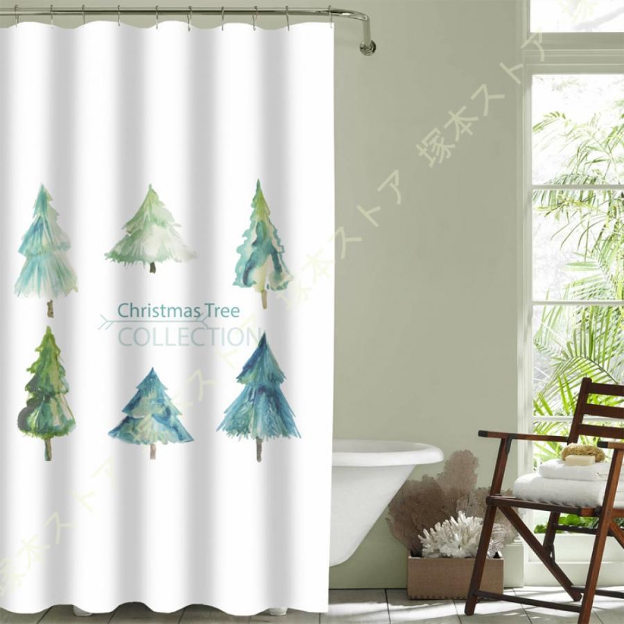 シャワーカーテン 200cm丈 断熱 浴室カーテン 250*250 200*200 ポリエステル繊維 取付簡単 耐用性 植物 家庭用 バスルーム バスカーテン シャワールーム 白