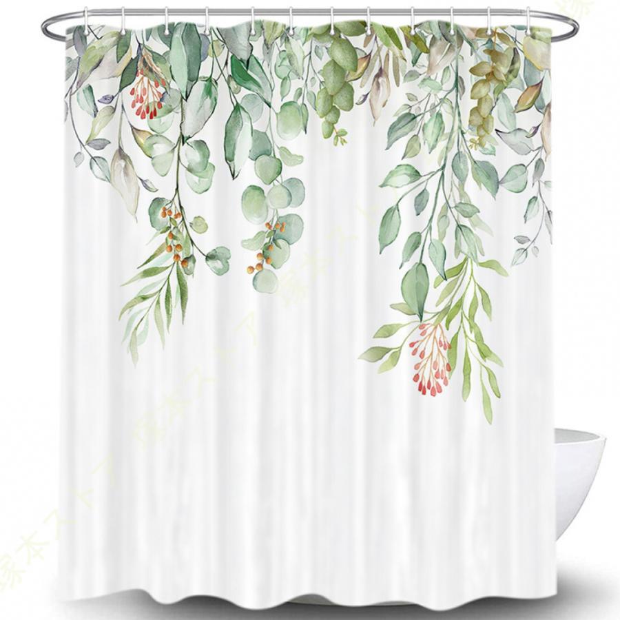 シャワーカーテン 200cm丈 花柄 目隠し 高級 厚手 北欧 100*200 150*190 150*180 目隠し 冷暖房 おしゃれ お花模様 浴室窓 お風呂用カーテン 家庭用