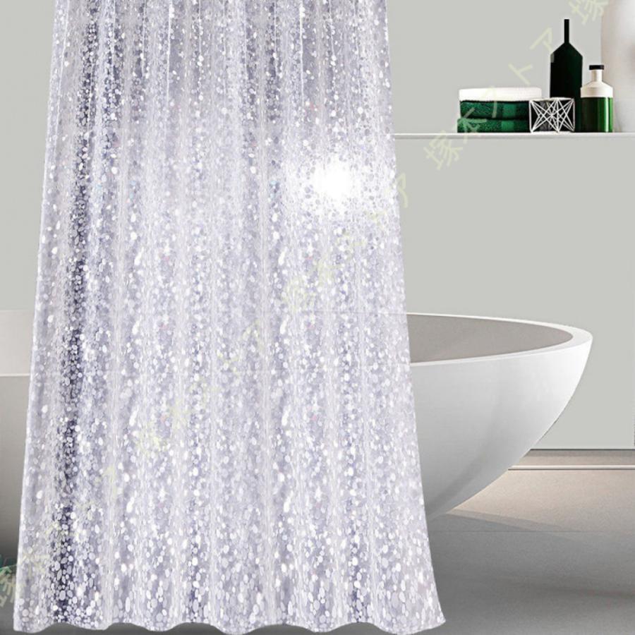 リング付き 浴室カーテン 250*250 200*200 PEVA 取付簡単 耐用性 クジラ 家庭用 バスルーム バスカーテン シャワールーム 白 ピンク グレー 透過性