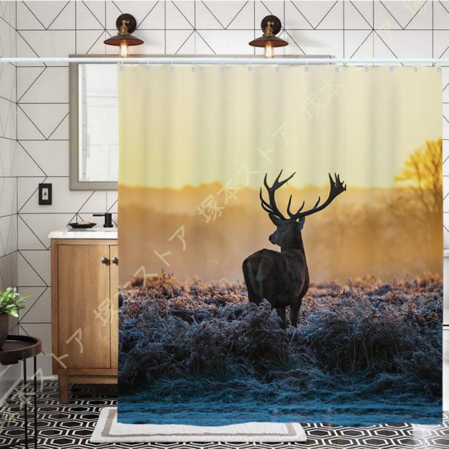 シャワーカーテン 180cm丈 北欧 浴室カーテン 180*180 200*200 ポリエステル繊維 保温 耐用性 間仕切り 洗面所 バスルーム バスカーテン シャワールーム 白