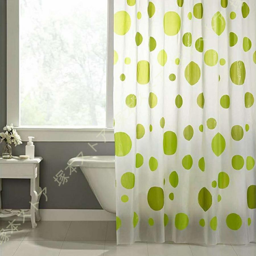 リング付き 浴室カーテン 180*180 200*200 PEVA 取付簡単 耐用性 クリア 家庭用 バスルーム バスカーテン シャワールーム 白 ピンク グレー 透過性