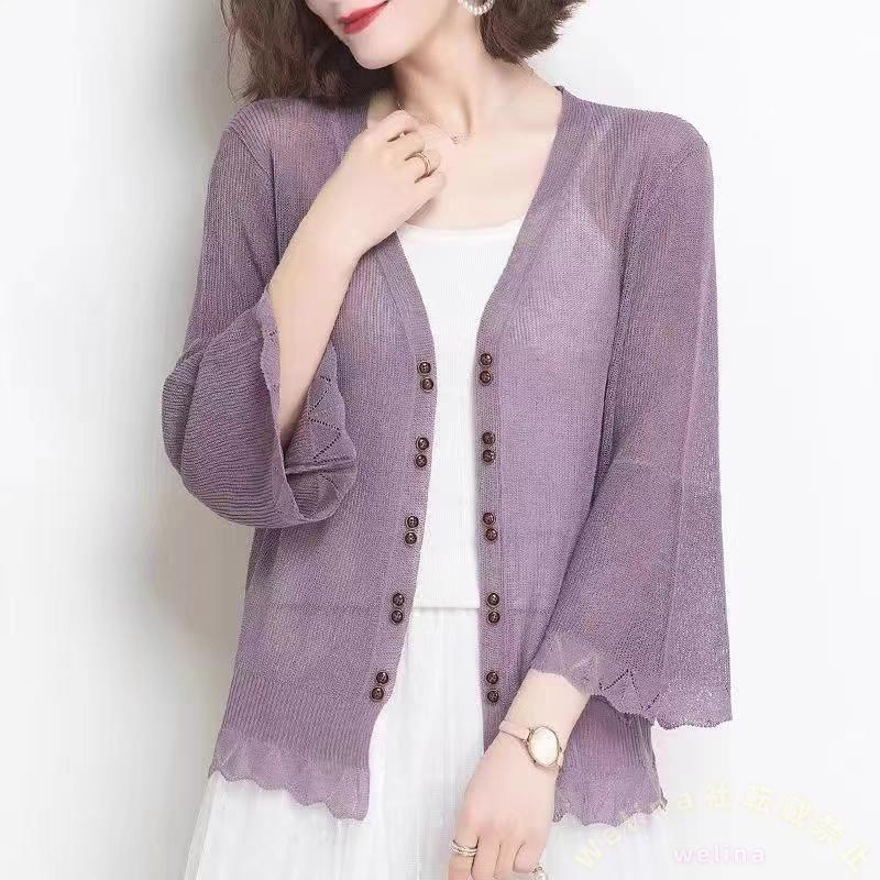 樂天商城 - カーディガン レディース Vネック 薄手 羽織 UVカット 洗える 長袖 春夏秋 オフィス 通勤 カジュアル 冷房対策 きれいめ