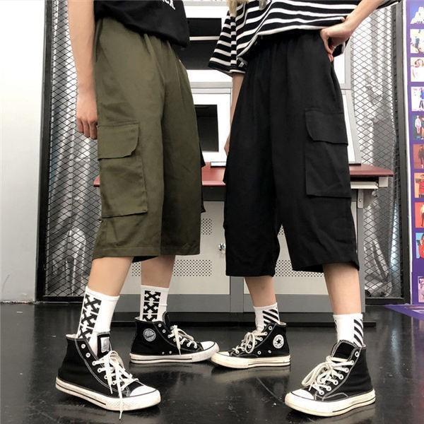 樂天商城 - カーゴパンツ メンズ レディース クロップドパンツ ハーフパンツ ショートパンツ 五分丈 七分丈 ワークパンツ 作業服 ゆったり