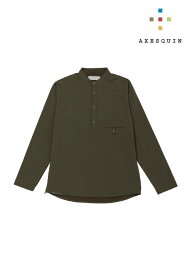 AXESQUIN アクシーズクイン｜ソフトシェルフリースのプルオーバーシャツ #センザイチャ [021056]