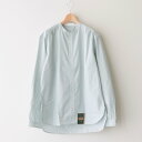 ASEEDONCLOUDbHW COLLARLESS SHIRT #GREEN [222608]