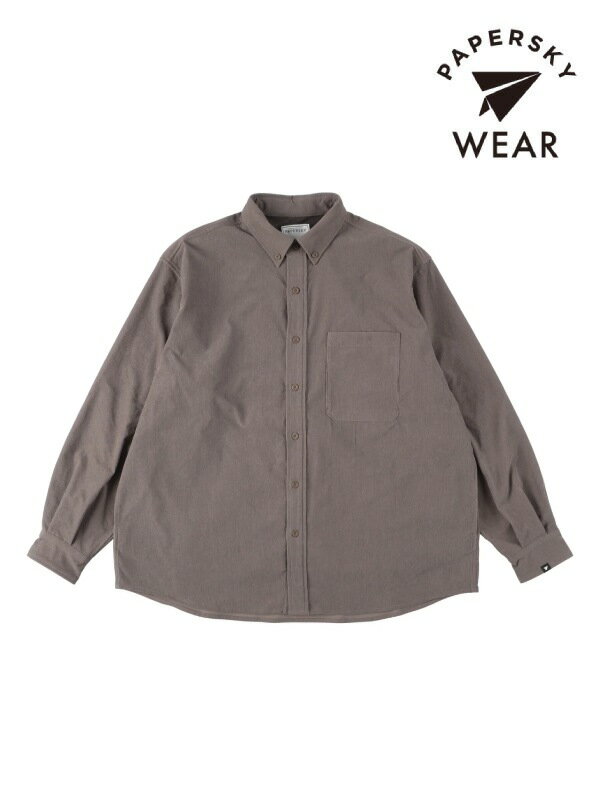 PAPERSKY WEAR ペーパースカイウェア｜HIKE&BIKE CAVE CORDUROY BIG SHIRT #GRAYGE ハイク＆バイク ケイヴコーデュロイ ビッグシャツ