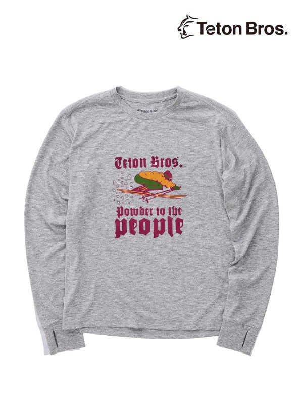 Teton Bros. eB[guXbPowder to the People L/S Tee #Gray [TB233-49040] pE_[gDUs[v LSeB[