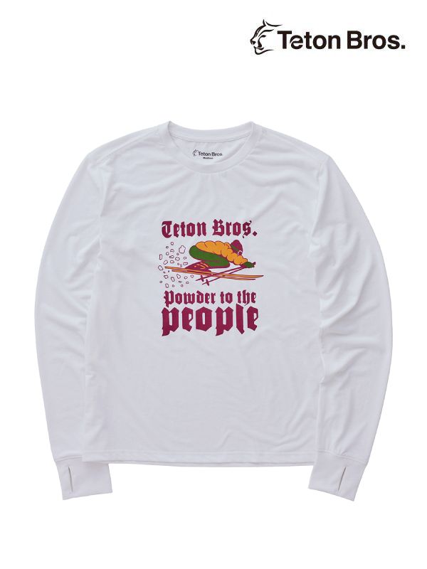 Teton Bros. eB[guXbPowder to the People L/S Tee #White [TB233-49050] pE_[gDUs[v LSeB[