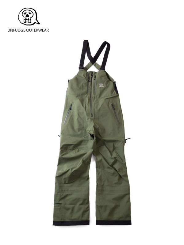 unfudge outerwear アンファッジ アウターウエア｜23/24モデル PEEP BIB PANTS STANDARD FIT #FOREST ピープビブパンツ