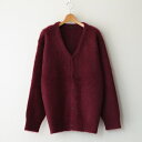 LENObMOHAIR CARDIGAN #BURGUNDY [H2302-K012]