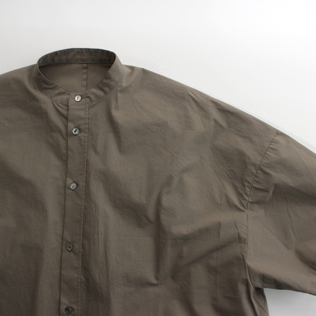 pub｜オーガニックコットンワッシャー シャツワンピース #カーキ [OP24219]