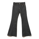 SUGARHILLbMODERN DENIM FLARED TROUSERS #INDIGO [MODEN004]