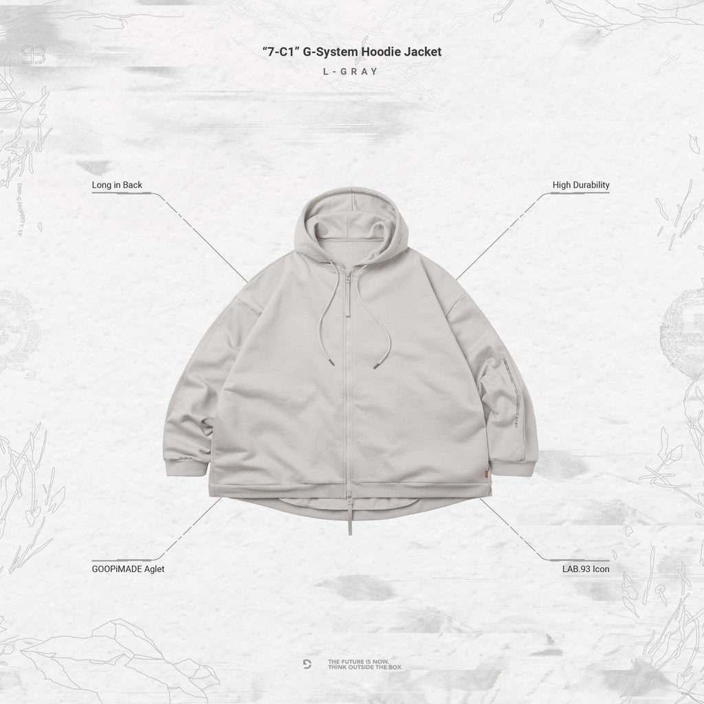 GOOPiMADE｜「7-C1」 G-System Hoodie Jacket #GRAY [GOOPI-23AW-OCT-02]