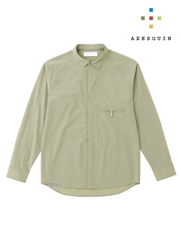 AXESQUIN アクシーズクイン｜ソフトシェルのショートカラーシャツ #ヤマバトイロ 