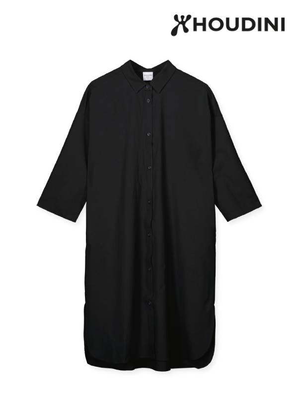 HOUDINI t[fBjbWomen's Route Shirt Dress #True Black [169794] fB[X [g Vc hX