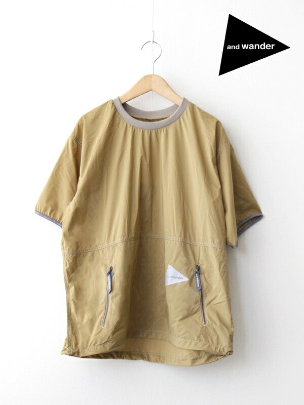 and wander Ah_[bPERTEX wind T #040/beige [4121113] p[ebNXEChT