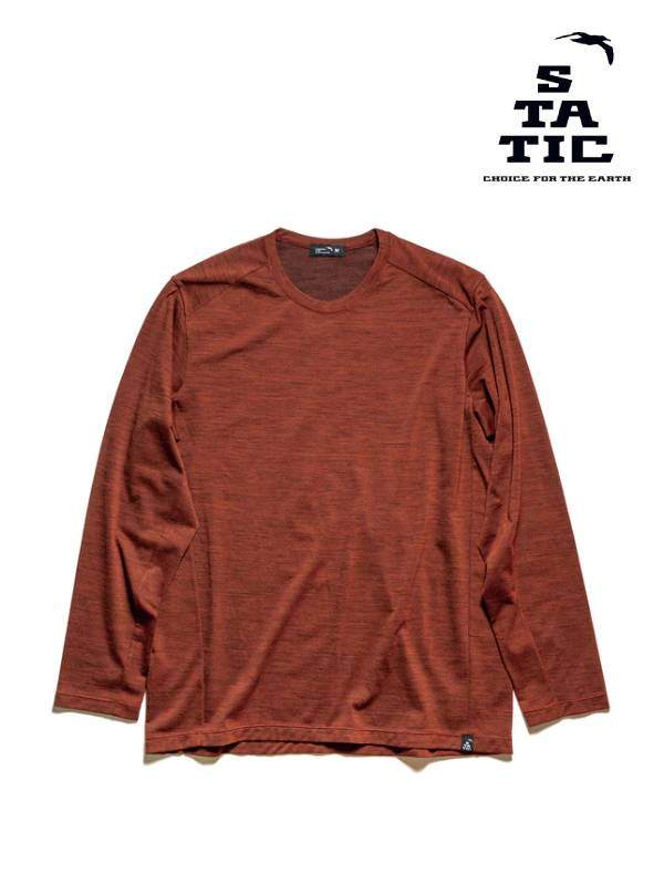 STATIC スタティック｜Frenzy L/S Shirts #Rust  フレンジー L/S シャツ（ユニセックス）