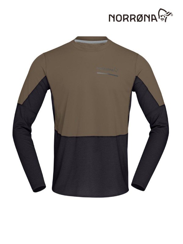 Norrona Υʡsenja equaliser lightweight Long sleeve (M) #Olive Night ...