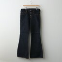 SUGARHILLbCLASSIC BELL BOTTOM DENIM PANTS #RIGID IINDIGO [CLASS007]