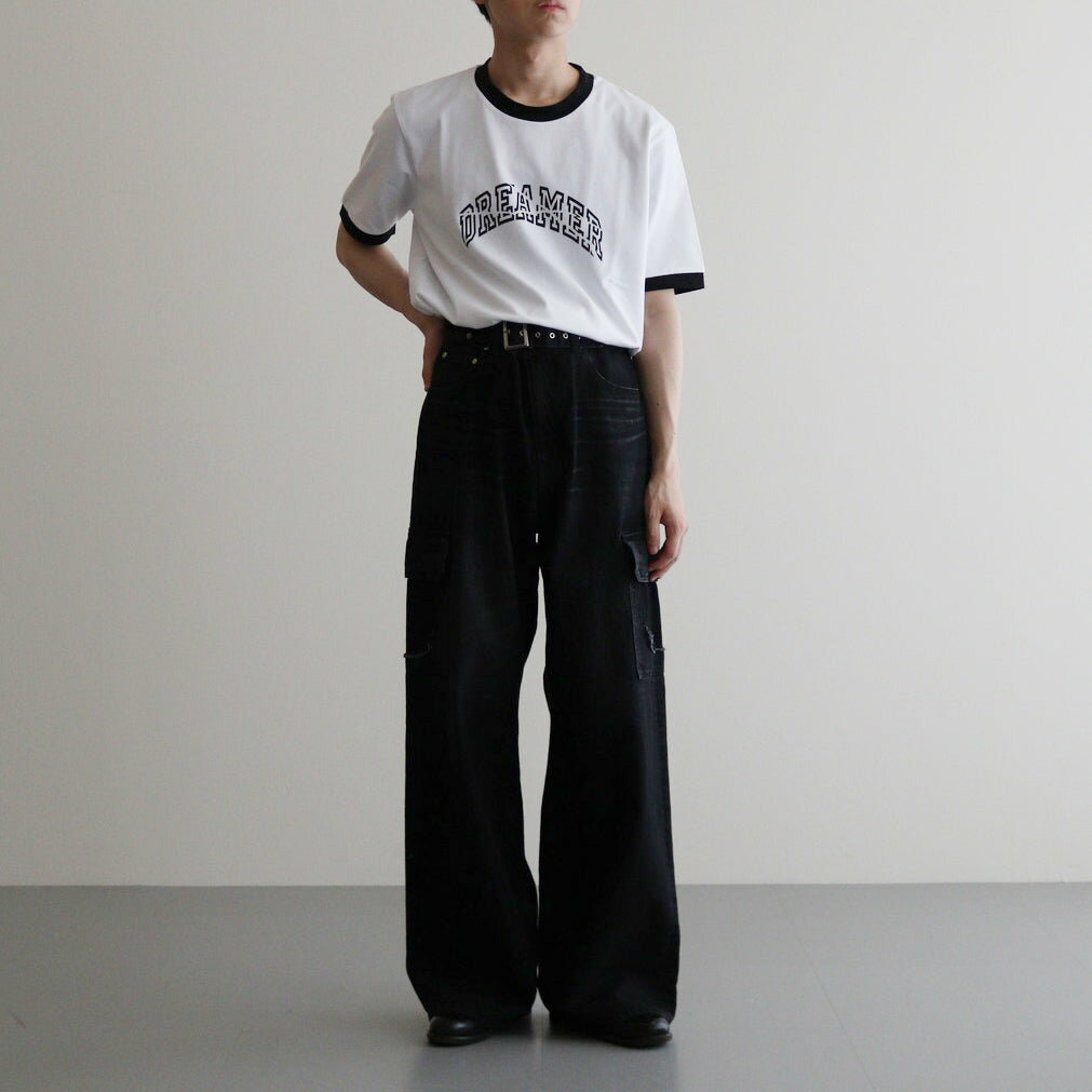 SHOOP｜SHAFFER DENIM WIDE PANTS #Washed Black [SHSS24030]