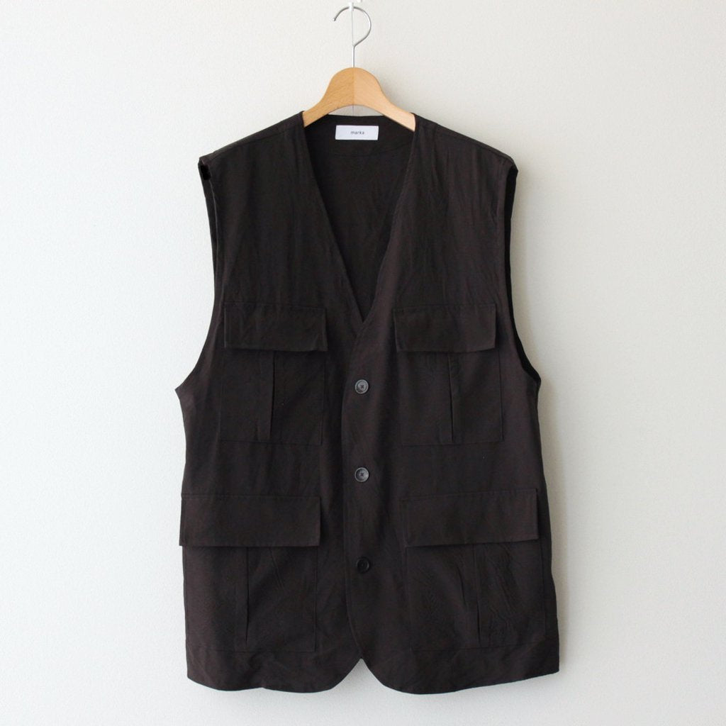 markaSAFARI VEST #DARK BROWN [M23B-01BL01A]