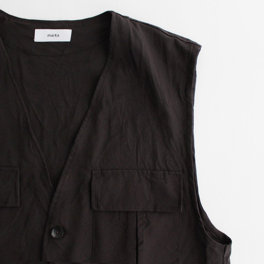 marka｜SAFARI VEST #DARK BROWN [M23B-01BL01A]