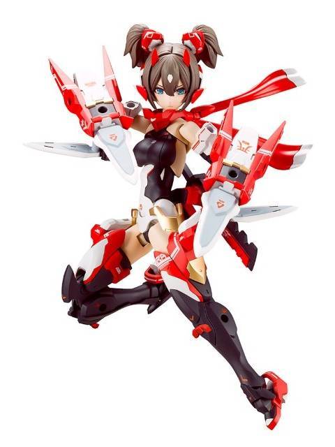 「美少女×メカニック」新シリーズ『メガミデバイス』第5弾！ 「朱羅 忍者」！！ 可動美少女素体にウェポンやアーマーを装着して楽しむ組み立て式プラモデルシリーズです。 素体は浅井真紀氏による新設計素体“マシニーカ”を採用！ そして、第五弾のデザイナーはNidy-2D-氏が担当！ 【付属品/ギミック】 ・1キャラにつき3種の塗装済み顔パーツが付属。 ・忍者をモチーフとしたアーマーを身に着けた「武装モード」と、アーマーを脱いだ「素体モード」をパーツ差し替えで再現できます。 ・第六弾の「朱羅 弓兵」(別売り)と装甲を組み合わせるギミックがあり、大刀を装備して「侍モード」になります。 ・新素体“マシニーカ”の驚異の可動範囲で、武器構えポーズや座りポーズが自然にキマります。 ・手裏剣、クナイ、忍者刀など、多彩な武器パーツが付属。色々なコンバットシーンを想定して遊ぶことができます。 ・各部に配置された3mm径の穴により既存M.S.Gシリーズ、フレームアームズ、フレームアームズ・ガール シリーズの武装と併用が可能。 ・PVC製の手首が左右それぞれ5種付属。既存M.S.Gシリーズ、フレームアームズ、フレームアームズ・ガール シリーズの武装を持つ事が可能。 ・瞳、マーキングなどのデカールが付属。 【メガミデバイスとは】 全高14cmの自立型フィギュアロボが存在し、プラモデルを楽しむように作って、改造して、戦わせることのできる“近未来のバトルホビー”を想定したプラモデルシリーズです。 可動フィギュアの第一人者、浅井真紀氏新設計素体“マシニーカ”をコアとし、キャラクター＆メカニックを様々なデザイナーが手掛けてまいります。 成型色は色分けがされ、顔はタンポ印刷で塗装済み、組み立てただけでイメージに近い仕上がりになります。 3mm径のジョイント穴の採用で、シリーズ内でのパーツ互換性はもちろんのこと、別売りのコトブキヤプラモデルパーツの多くと組み合わせて遊ぶことができます。 原型製作：浅井真紀、福元徳宝、辛嶋俊一 プラモデル 【スケール】1/1 【サイズ】全高：約140mm © KOTOBUKIYA (C)Masaki Apsy (C)Toriwo Toriyama ※こちらの商品は実店舗及び、弊社が運営する他ショッピングサイトと在庫を共有して販売しております。 ご注文受付後の在庫確認となり、場合によっては在庫切れが発生する可能性もございます。 その際は申し訳ございませんがメールでお知らせ致しますのでご了承下さいませ。 ※メーカー画像を使用しておりますので本商品と多少仕様（ロゴの位置やカラー、柄の位置等）が異なる場合もございます。 ※輸送箱の有無、開封・傷みなど、商品に直接関係のないコンディションの返品には対応できませんコトブキヤ 朱羅 忍者 1/1 【プラモデル】 「メガミデバイス」 【再販】