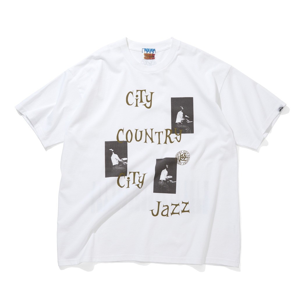 CITY COUNTRY CITY｜COTTON T-SHIRT_CITY COUNTRY CITY JAZZ PIANO #WHITE [CCC-243T001]