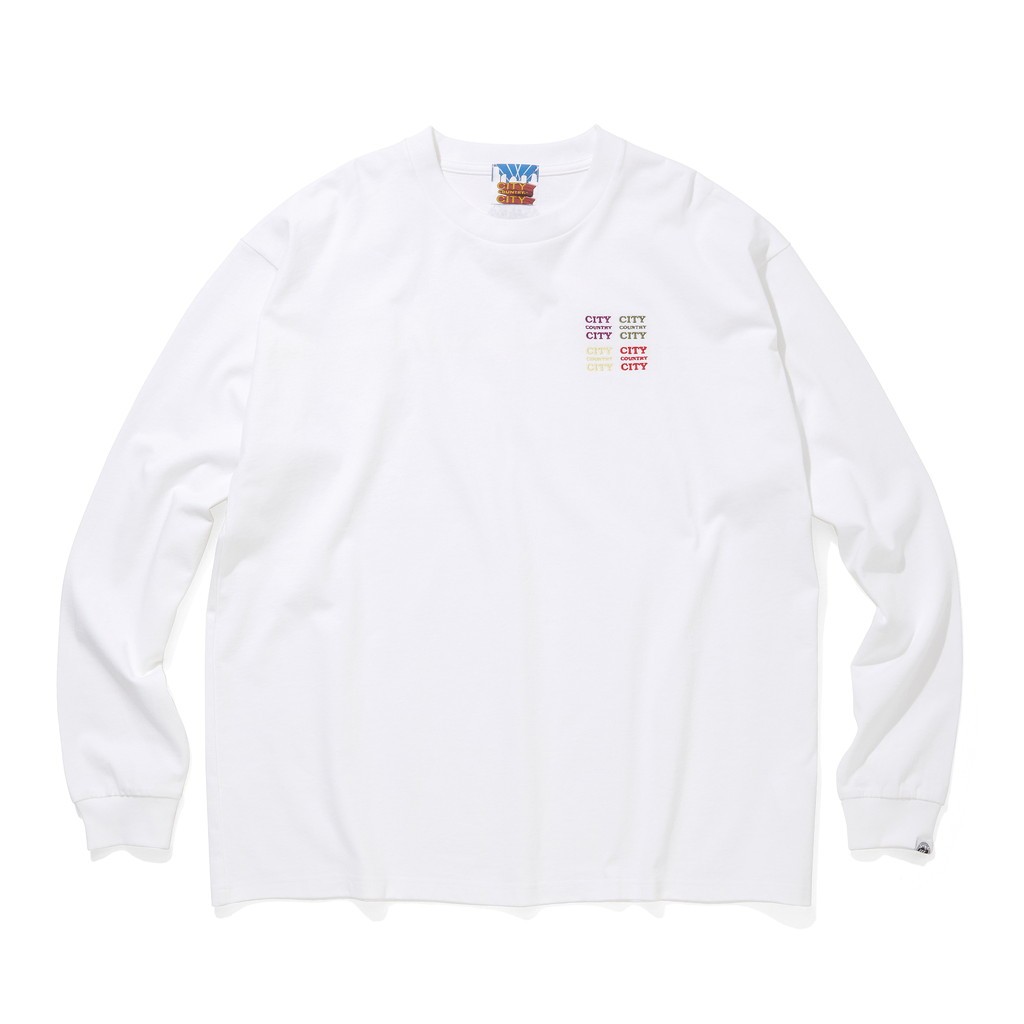 Rakuten - CITY COUNTRY CITY｜EMBROIDERED LOGO COTTON L/S T-SHIRT_CCCC #WHITE [CCC-251T003]