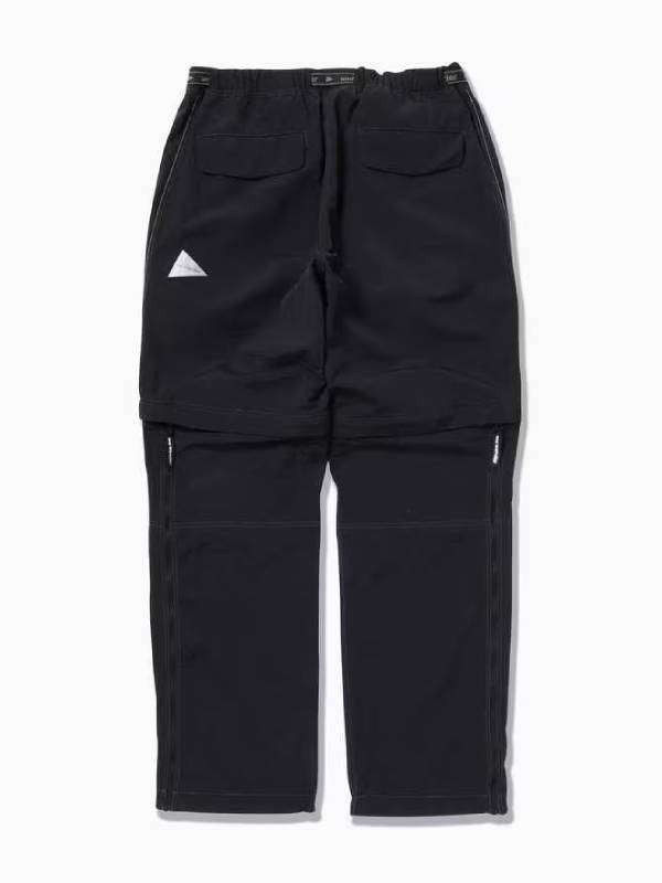 and wander アンドワンダー｜Ny taffeta hiker 2way pants #010/black [4152138]