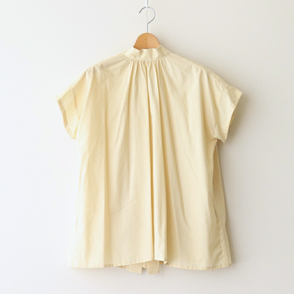 the last flower of the afternoon｜静寂の欠片 half sleeve back open blouse #Pale yellow [TLF-225-sh008-la]