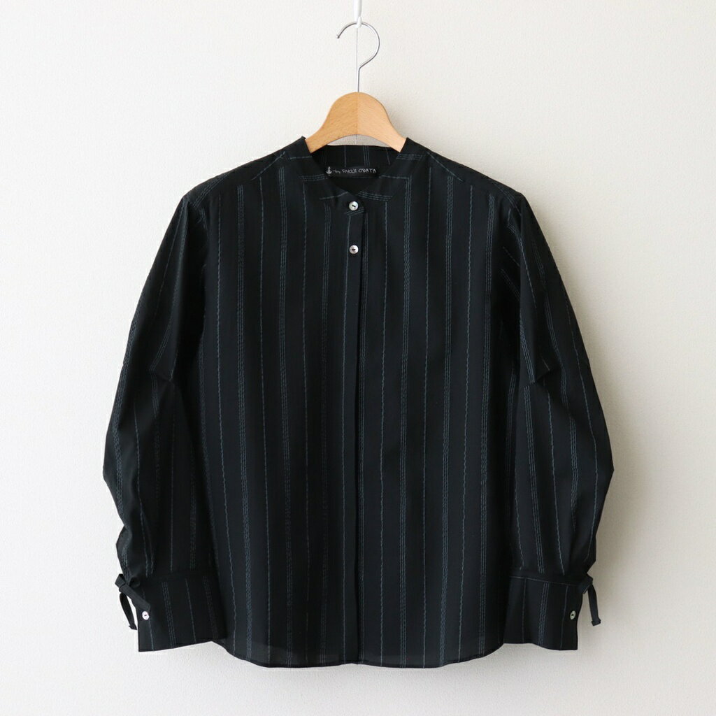 Rakuten - -by RYOJI OBATA｜white waffle shirt #black [1556-001]