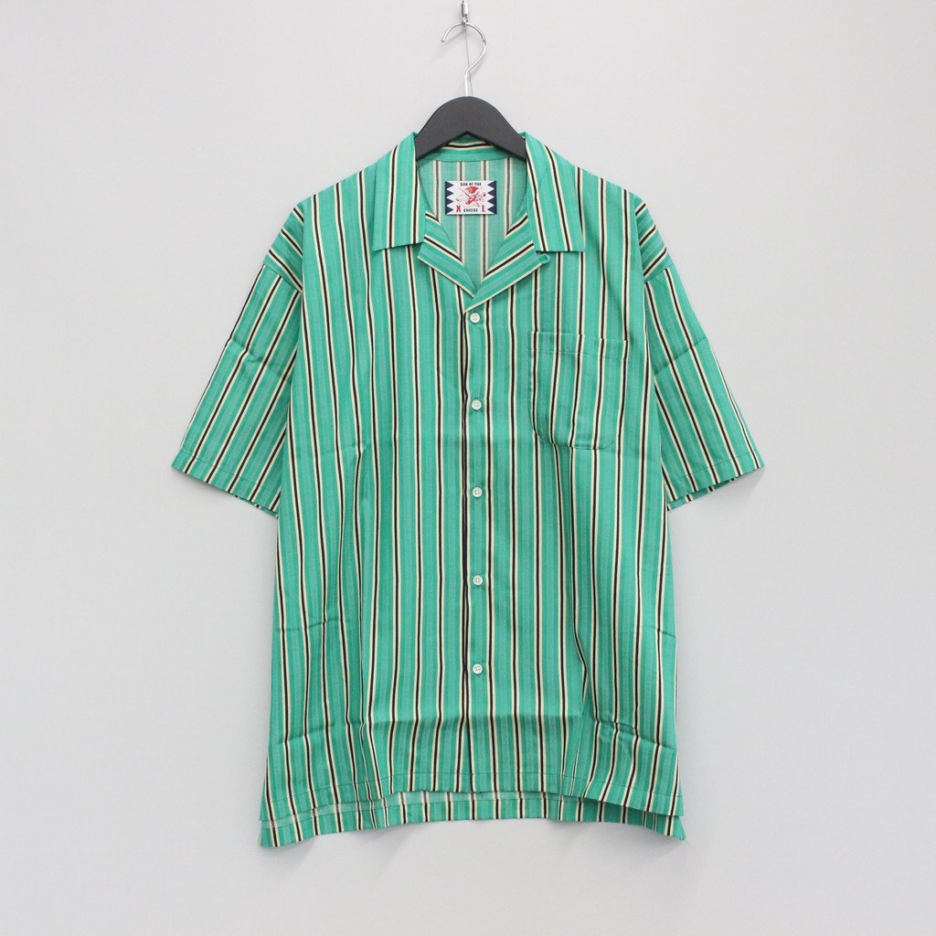 SON OF THE CHEESE｜STRIPE JACQUARD SHIRT #GREEN [SC2310-SH010]