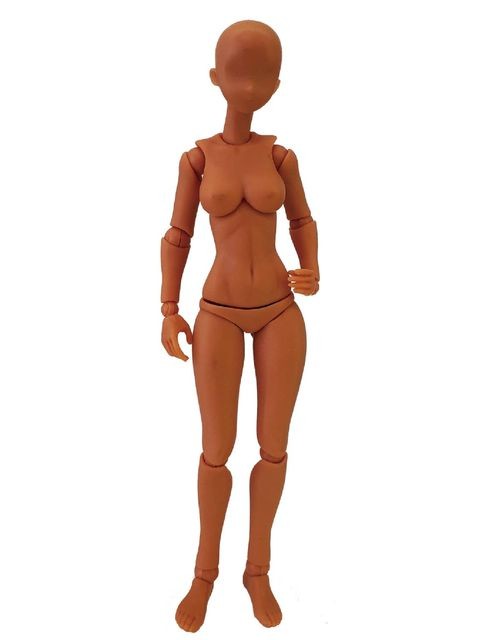 樂天商城 - ホビーベース 1/12素材ちゃんM 褐色 プレミアムパーツコレクション 関節技EX