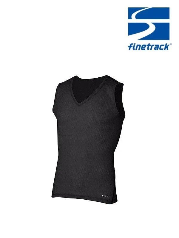 ファイントラック ドライレイヤーベーシックノースリーブ ■メーカー説明文引用 吸汗速乾ウエアの下に着て、汗冷えや汗のベタつきを軽減するための肌着・ドライレイヤーの定番シリーズです。 2020年春に旧スキンメッシュからリニューアル。 耐久撥水性が150洗80点に進化し、ドライ性能が約1.5倍長持ちするようになりました。 さらに抗菌防臭性も付与し、アウトドアフィールドで遊ぶすべての方におすすめの一枚です。 適度な保温力と汗抜けスピードのバランスに優れ、季節を選ばない汎用性の高さが特長。 伸びの良い柔らかなメッシュ生地が、身体の動きに追従し、ストレスフリーな柔らかい着心地を実現しました。 適度な厚みでわずかに肌が認識できる透け感です。 ・150洗80点の優れた耐久撥水性 ・抗菌防臭 ・肌に優しい縫製仕様 ■品番：FUM0425 ■対応アクティビティ：アウトドアアクティビティ全般 ■素材：ポリエステル100% ■重量：39g ■原産国：日本 ■サイズ(cm) [S] 身長：162-168 チェスト：85-91 [M] 身長：167-173 チェスト：89-95 [L] 身長：172-178 チェスト：93-99 [XL] 身長：177-183 チェスト：97-103 ※メーカーサイトより ※ドライレイヤーは吸汗速乾ウエアとの重ね着で効果を発揮します。肌に直接ご着用いただき、その上に吸汗速乾ウエアをレイヤリングしてください。 ※本商品(ドライレイヤーベーシック)は、軽さと機能を両立させるために繊細なニット生地を採用しています。繰り返しの摩擦や面ファスナー、枝などの引っかけ、硬い物との接触により、生地に損傷が生じる恐れがあります。また、ニット生地は繰り返しの使用や洗濯によって縮みやすい特性があり、特にタンブラー乾燥は大幅な縮みが発生するので絶対に避けて下さい。 ※メーカー画像を使用しておりますので本商品と多少仕様（ロゴの位置やカラー、柄の位置等）が異なる場合もございます。 ※こちらの商品は実店舗及び、弊社が運営する他ショッピングサイトと在庫を共有して販売しております。ご注文受付後の在庫確認となり、場合によっては在庫切れが発生する可能性もございます。その際は申し訳ございませんがメールでお知らせ致しますのでご了承下さいませ。 ※こちらのページの商品に関する電話でのお問い合わせは「059-349-0585」まで。ドライレイヤーベーシックノースリーブ #ブラック [FUM0425]