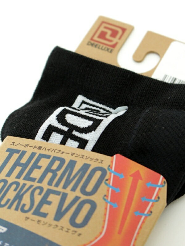 DEELUXE ディーラックス｜THERMO SOCKS EVO #BLACK [0DELX-7025] サーモソックス ...